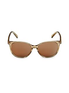 Овальные солнцезащитные очки 53MM Swarovski, коричневый