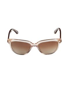 Овальные солнцезащитные очки Cayenne 54MM Kate Spade New York, коричневый