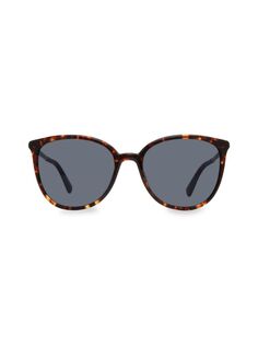 Овальные солнцезащитные очки 55MM Rebecca Minkoff, коричневый