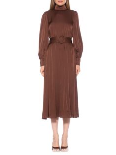 Платье миди с поясом Safiya Alexia Admor, коричневый
