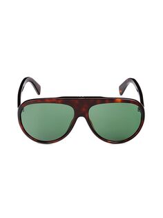 Овальные солнцезащитные очки 61MM Tod&apos;S, коричневый Tod’S