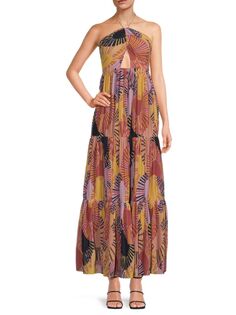 Платье макси с абстрактной бретелькой Nastasia Ba&amp;Sh, коричневый Ba&Sh