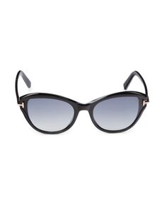 Большие солнцезащитные очки «кошачий глаз» 61 мм Tom Ford, черный