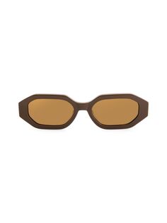 Прямоугольные солнцезащитные очки Mia 55MM Aqs, коричневый