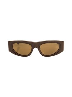 Прямоугольные солнцезащитные очки Valentina 55MM Aqs, коричневый