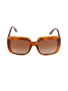 Прямоугольные солнцезащитные очки 54MM Dolce&amp;Gabbana, коричневый