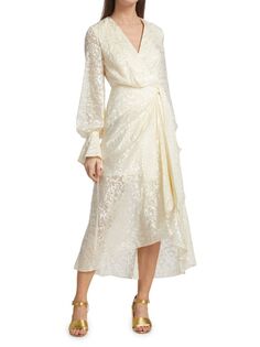 Платье макси Wayside с драпировкой Acler, цвет Cream
