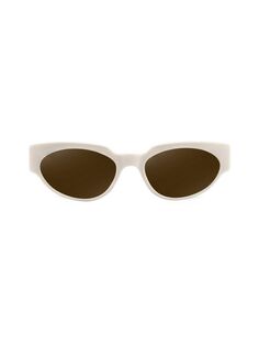 Узкие солнцезащитные очки Clubmaster 47MM Aqs, цвет Cream