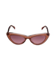Солнцезащитные очки «кошачий глаз» 53MM Emilio Pucci, коричневый