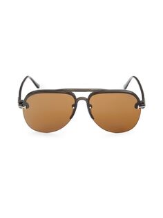 Солнцезащитные очки-авиаторы 62MM Tom Ford, коричневый
