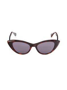 Солнцезащитные очки «кошачий глаз» 51MM Max Mara, коричневый