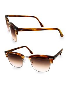 Солнцезащитные очки MILO 49MM Clubmaster Aqs, коричневый