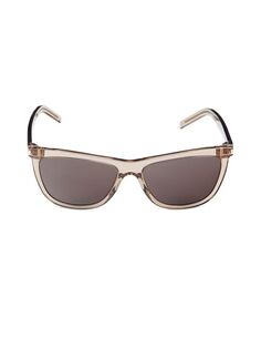 Солнцезащитные очки «кошачий глаз» 58MM Saint Laurent, коричневый