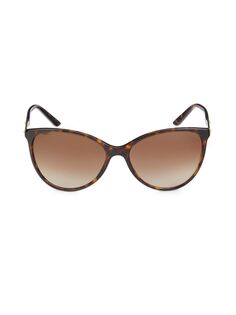 Солнцезащитные очки «кошачий глаз» 58MM Versace, коричневый