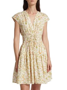 Расклешенное платье Tora с цветочным принтом Derek Lam 10 Crosby, цвет Cream Multi