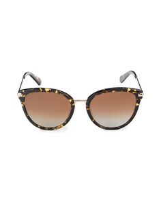 Солнцезащитные очки «кошачий глаз» 53MM Kate Spade New York, коричневый