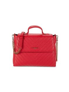 Стеганая сумка-портфель с шевроном Karl Lagerfeld Paris, цвет Crimson