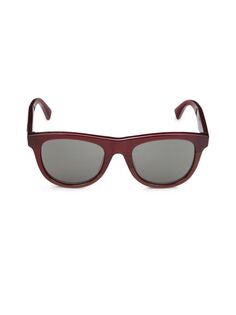 Овальные солнцезащитные очки 52MM Bottega Veneta, красный
