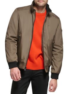 Куртка средней плотности с воротником-стойкой Calvin Klein, цвет Dark Tan