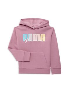 Толстовка с логотипом Little Girl с эффектом омбре Puma, цвет Dark Purple