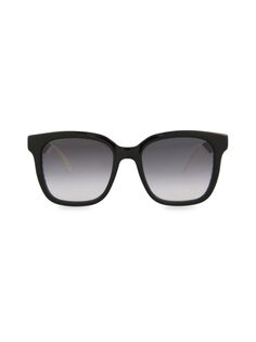 Квадратные солнцезащитные очки 55 мм Alexander Mcqueen, черный