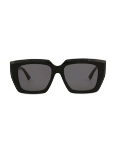 Квадратные солнцезащитные очки 53MM Bottega Veneta, черный