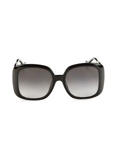 Квадратные солнцезащитные очки 57MM Gucci, черный