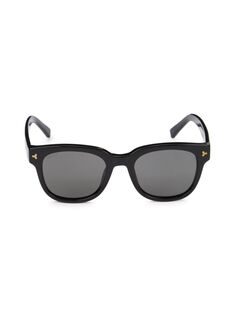 Квадратные солнцезащитные очки 51 мм Bally, черный