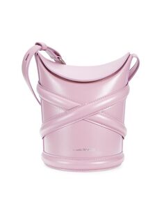 Кожаная сумка-мешок Alexander Mcqueen, розовый