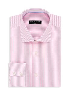 Полосатая классическая рубашка Masutto, розовый