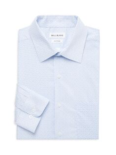 Приталенная спортивная рубашка-фулар Bill Blass, синий