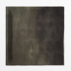 Платок Massimo Dutti Blended 100% Silk, зеленый