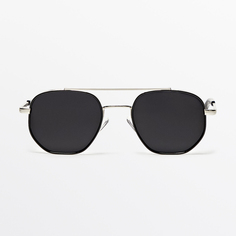 Солнцезащитные очки Massimo Dutti Aviator, серебристый