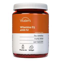 Vitaler&apos;s, Витамин D3 4000 МЕ - 240 капсул Vitalers