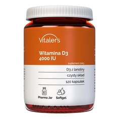 Vitaler&apos;s, Витамин D3 4000 МЕ - 120 капсул Vitalers