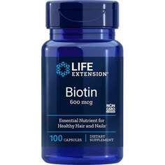 Life Extension, Биотин 600 мкг - 100 капсул