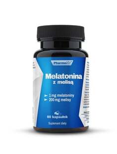 Мелатонин с мелиссой Pharmovit, БАД, 60 капсул