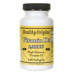 Healthy Origins, Витамин D3 2000 МЕ, 240 капсул