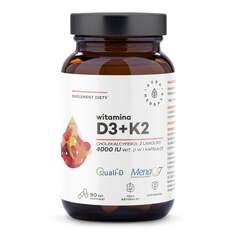 Aura Herbals, Витамин D3 4000 МЕ + К2, 90 капсул