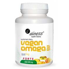 Aliness, Vegan Omega 3 Forte DHA 500 мг 60 капсул