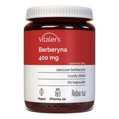 Vitaler&apos;s, Berberine (Бербери) 400 мг - 60 капсул Vitalers