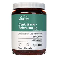 Vitaler&apos;s, Цинк 15 мг + Селен 200 мкг - 120 капсул Vitalers