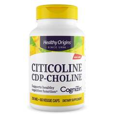 Healthy Origins, Цитиколин ЦДФ-холин 250 мг, 60 капсул.