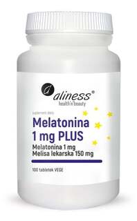Мелатонин 1 мг ПЛЮС, 100 вегетарианских таблеток, Aliness