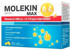 Molekin, D3+k2 Max Витамин D K в льняном масле, x75 Zdrovit