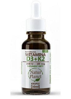Витамин D3 + K2 MK7 Форте с натто жидкость 30 мл - Natur Planet