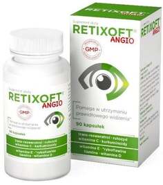 Verco, Retixoft Angio, витамин Е для хорошего зрения, 90 капсул.