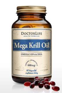 Doctor Life, Масло криля Mega Krill Oil Omega 3 EPA и DHA, 600 мг, 60 капсул