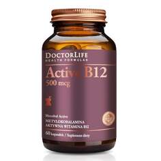 Doctor Life, Active b12 активная пищевая добавка с витамином b12 500 мг 60 капсул