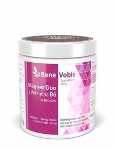 Młyn Oliwski, Magnesium DUO с витамином B6 (цитрат магния + лактат магния), Bene Vobis, 500 г